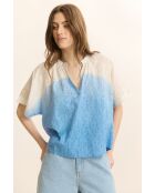Blouse en coton Vegas bleue