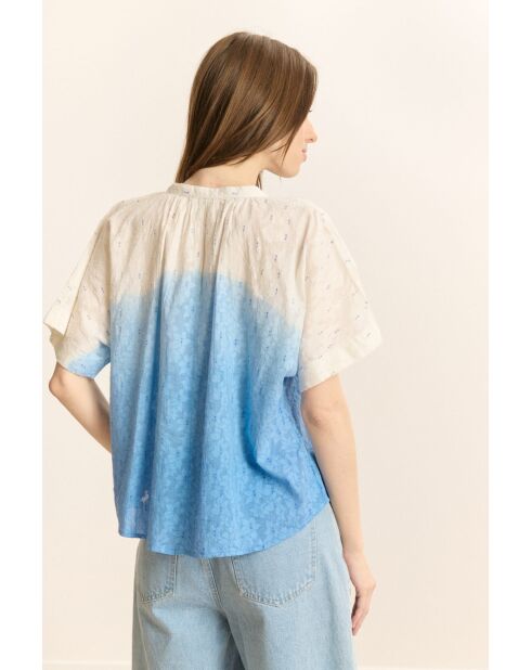 Blouse en coton Vegas bleue