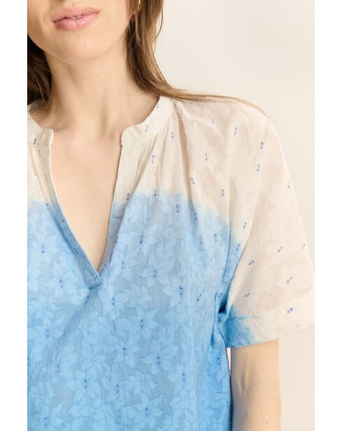 Blouse en coton Vegas bleue