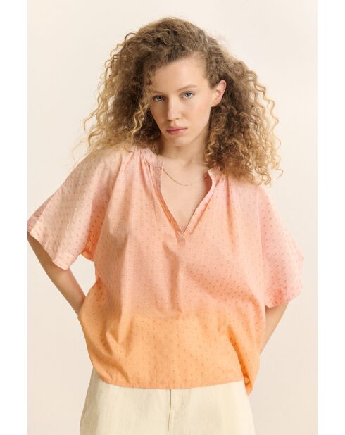 Blouse en coton Vegas orange
