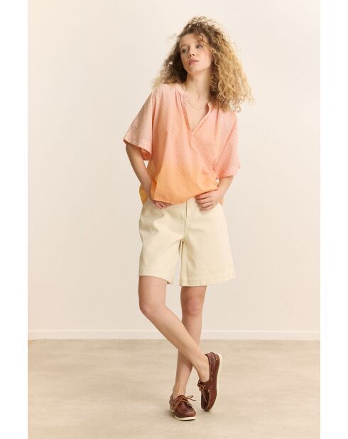 Blouse en coton Vegas orange