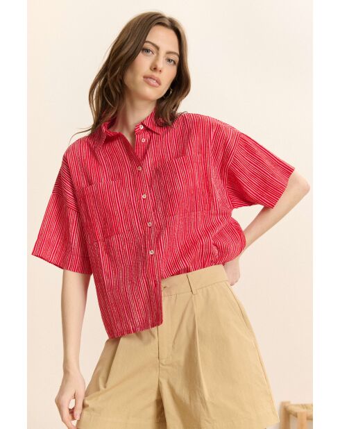 Chemise en coton Celine rose