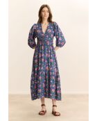Blaues Baumwollkleid Vanina