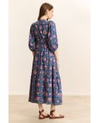 Blaues Baumwollkleid Vanina