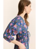 Blaues Baumwollkleid Vanina
