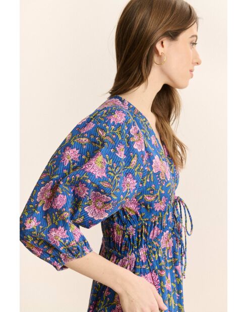 Blaues Baumwollkleid Vanina