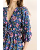 Blaues Baumwollkleid Vanina