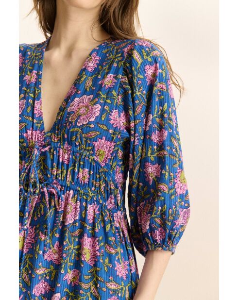 Blaues Baumwollkleid Vanina