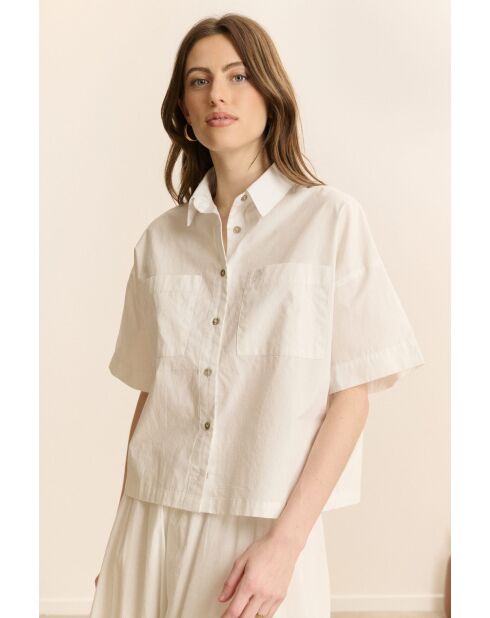 Chemise en coton Celine écrue
