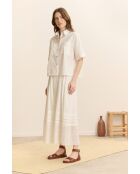 Chemise en coton Celine écrue