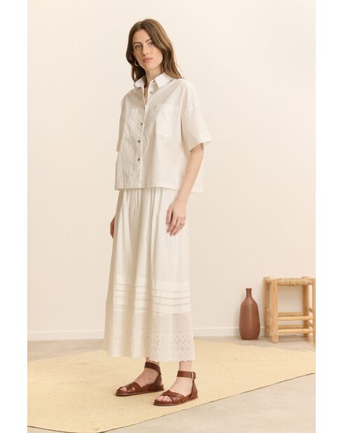 Chemise en coton Celine écrue