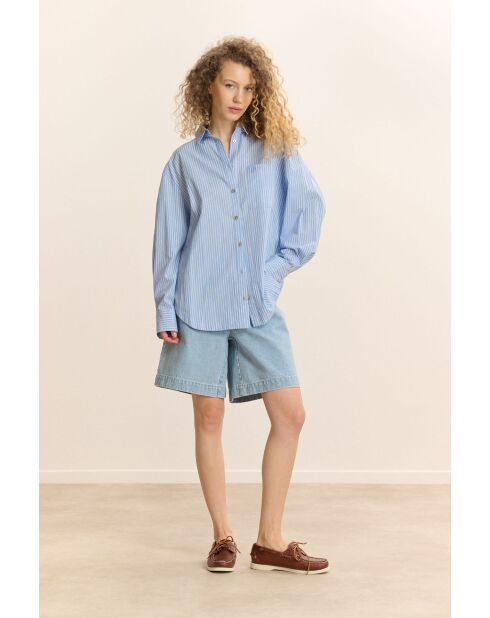 Blaues Baumwollhemd Belle