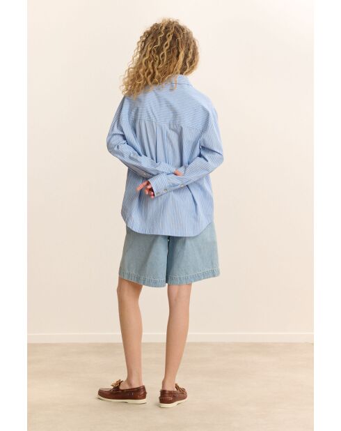 Blaues Baumwollhemd Belle