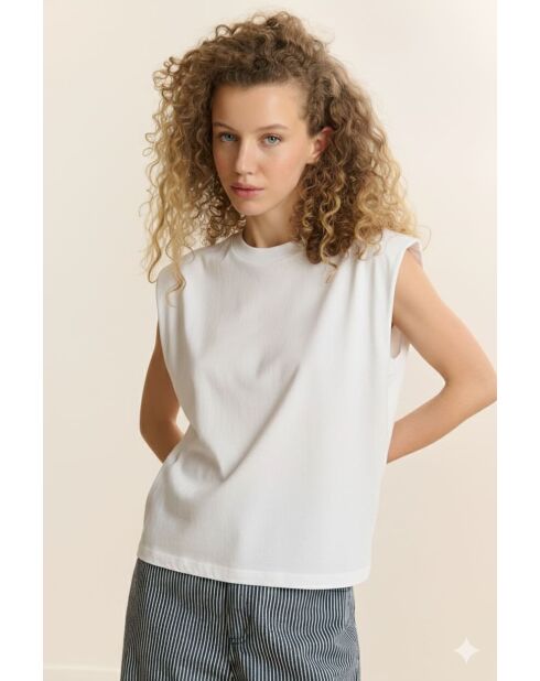 Weißes Baumwoll-T-Shirt Vivi