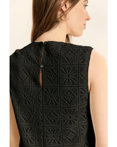 Top en coton Cesar noir