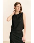 Top en coton Cesar noir