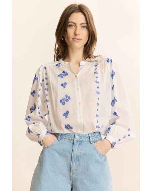 Blouse en coton Ketty blanche
