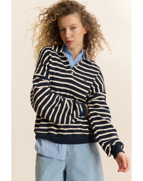 Sweat en coton Chris marine