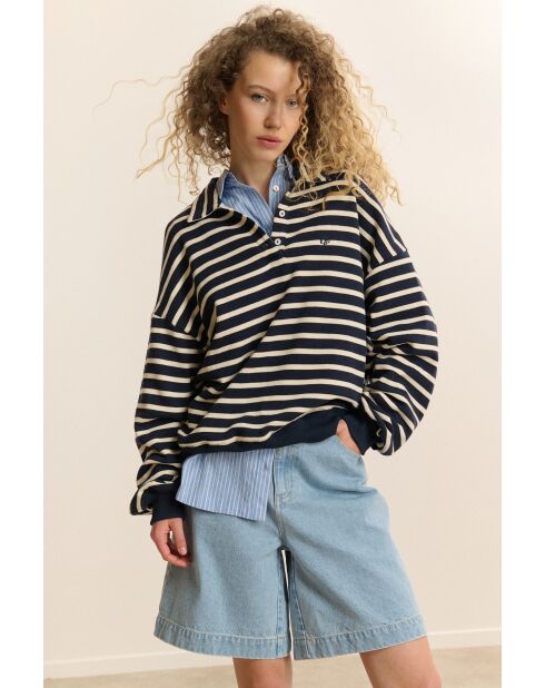 Sweat en coton Chris marine