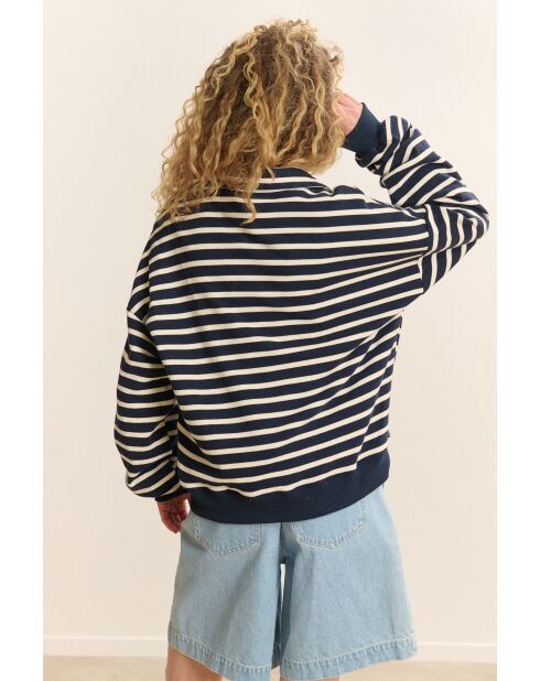 Sweat en coton Chris marine