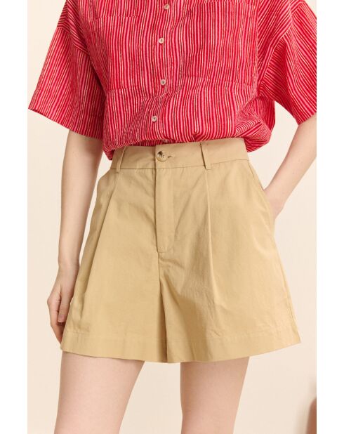 Short en coton Come beige