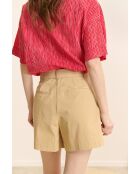 Short en coton Come beige