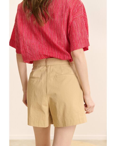 Short en coton Come beige