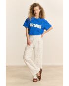Blaues Baumwoll-T-Shirt Soleil