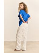 Blaues Baumwoll-T-Shirt Soleil