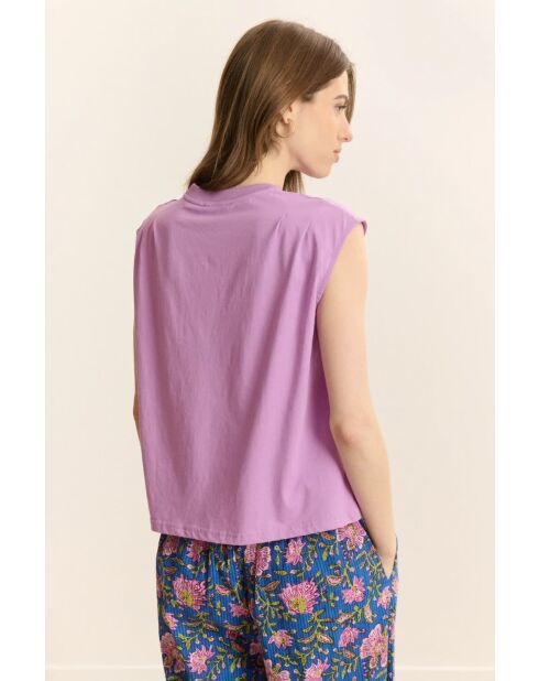Lilafarbenes Baumwoll-T-Shirt Vivi