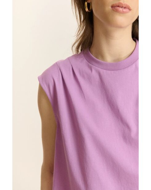 Lilafarbenes Baumwoll-T-Shirt Vivi