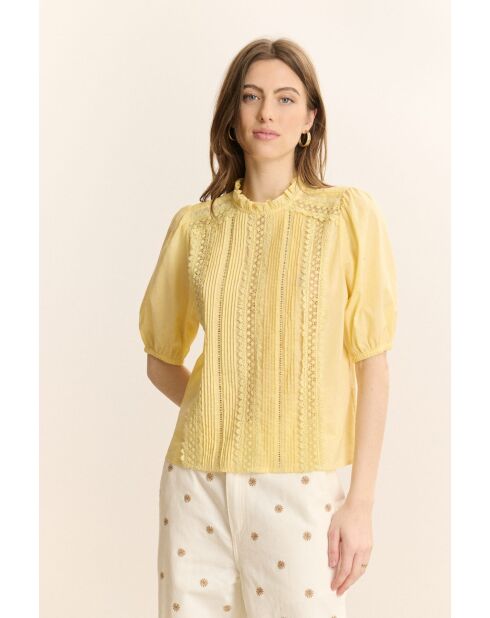Blouse en coton Cerena jaune