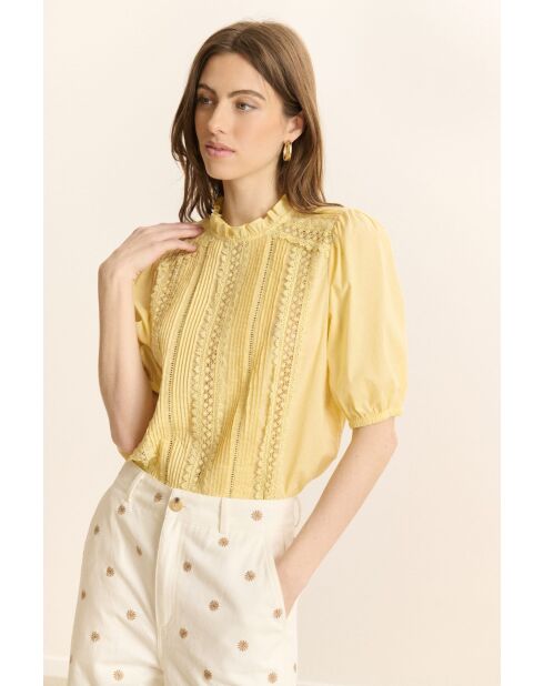 Blouse en coton Cerena jaune