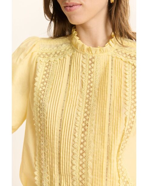 Blouse en coton Cerena jaune