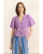 Top en coton Venus violette