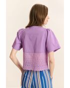 Top en coton Venus violette