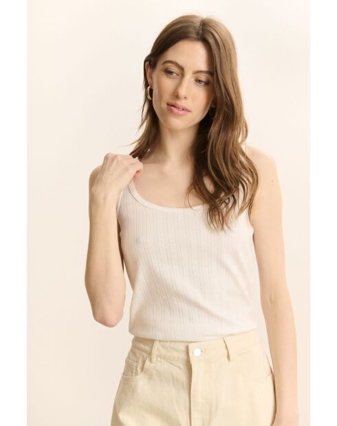 Débardeur en coton Cristine blanc