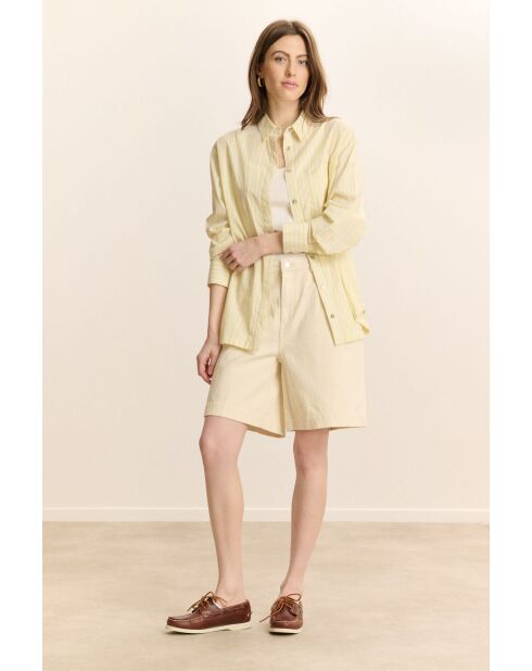 Chemise en coton Belle jaune