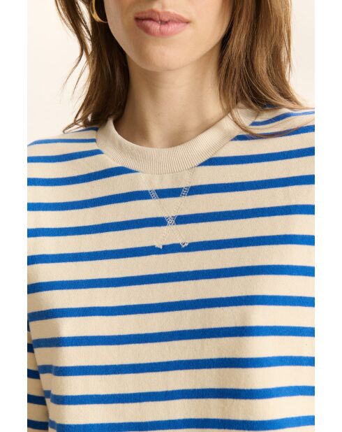 Sweat en coton Chiara bleu