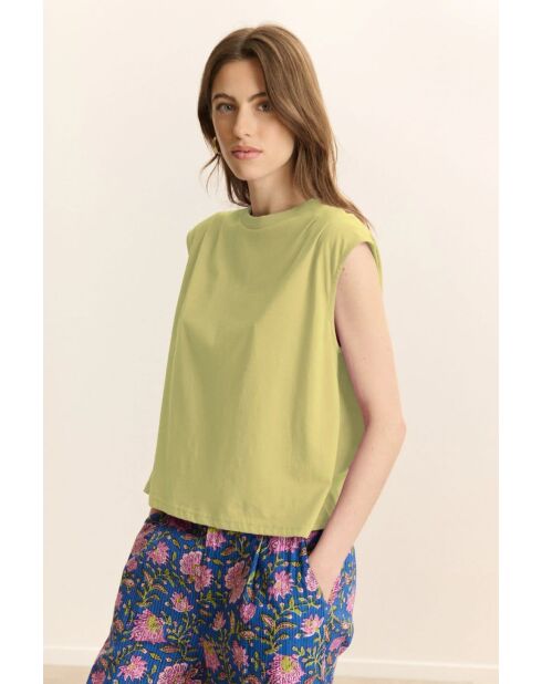 Camiseta Vivi de algodón almendra