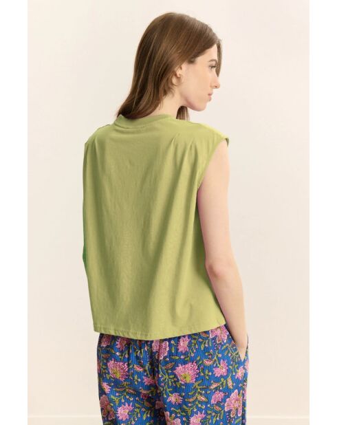 Camiseta Vivi de algodón almendra
