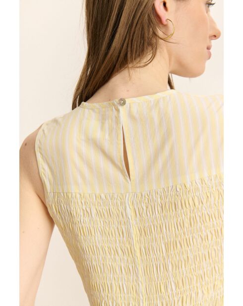 Top en coton Cerise jaune