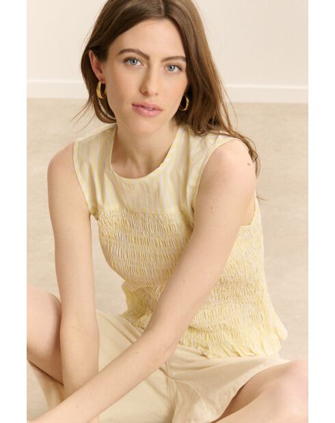 Top en coton Cerise jaune