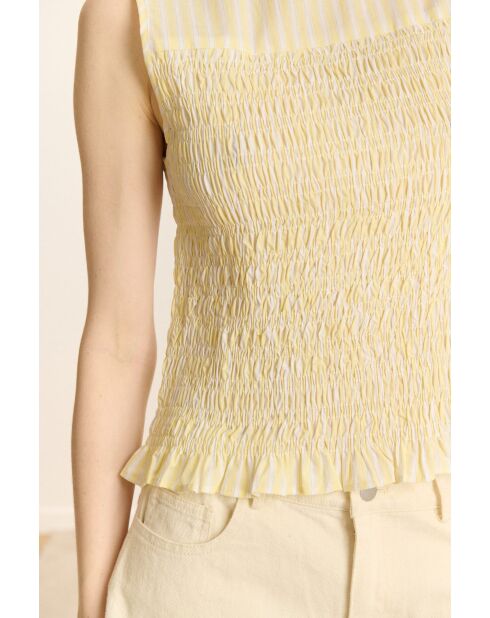 Top en coton Cerise jaune