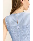 Top en coton Cerise bleu