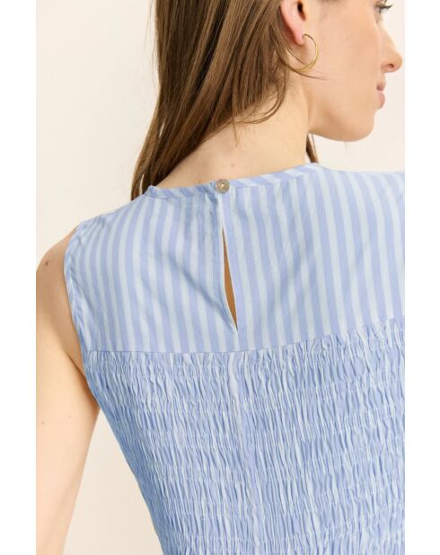 Top en coton Cerise bleu
