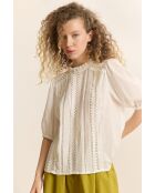 Blouse en coton Cerena blanche