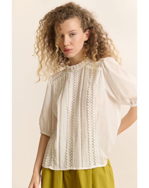 Blouse en coton Cerena blanche