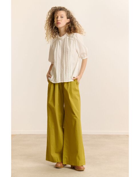 Blouse en coton Cerena blanche