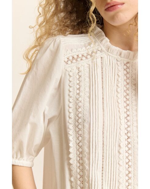 Blouse en coton Cerena blanche